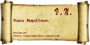 Vass Napóleon névjegykártya