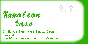 napoleon vass business card